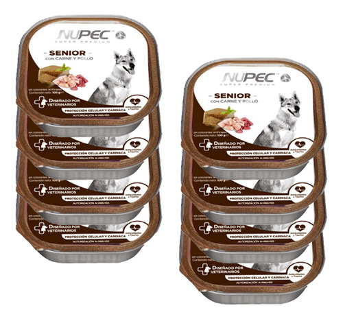 Nupec Senior Alimento Húmedo Pack De 8 Latas Adulto Mayor