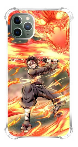 Capinha De Celular Compativel Demon Slayer Tanjiro Flame