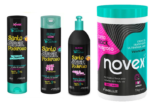  Shampoo Novex Santo Black Poderoso Kit Novex Santo Black Poderoso En Pote Creme De 2000ml De 2000ml