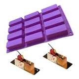 Molde Silicona Rectangular Para Postre 12 Cavidades