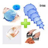 Tapas De Silicon Cocina Garrafon Reutilizables Flexibles 6pz