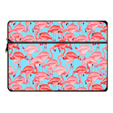 Funda Para Macbook 13 / 15.5 Con Bolsillo Externo Flamencos