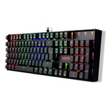 Teclado Gamer Mecanico Redragon Mitra Black Rgb K551rgb