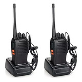 Pack 2 Radios Transmisor Walkie Talkie Baofeng 888s Negro