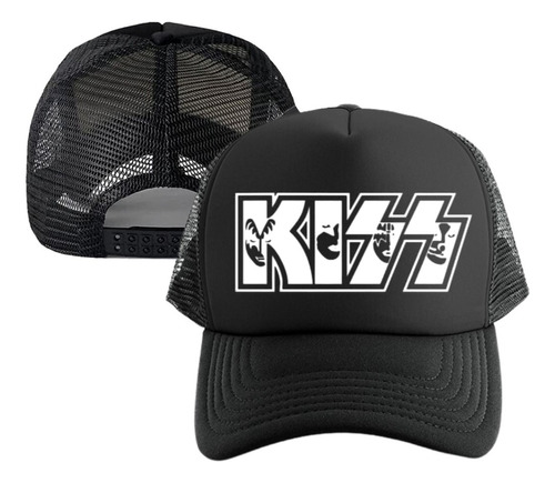 Gorra Kiss Rock Logo Cachucha Malla Adulto-niño