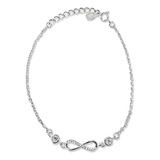 Pulsera Dije Infinito Con Cubic Plata 925 Dama Nena Garantía