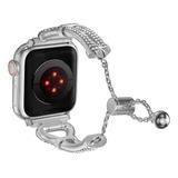 Correa De Metal Para Apple Watch, Pulsera De 44 Mm, 41 Mm Y