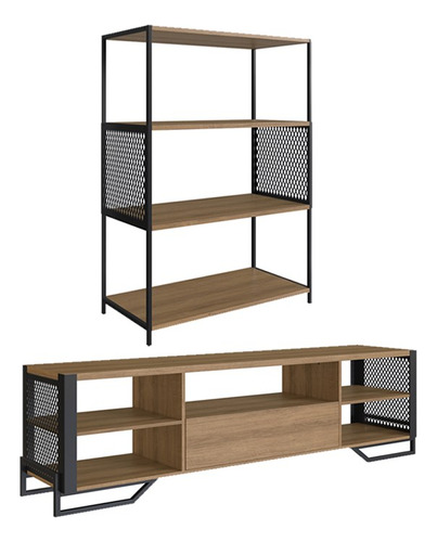 Rack 180 Cm Gaveta Estante 77 Cm Industrial 17x24 Mell Preto