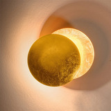 2pcs Aplique De Pared Led Giratorio Luna Eclipse Accesorio D