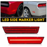 For 2011-2014 Dodge Charger Red Led Rear Bumper Side Mar Aab