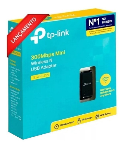 Mini Adaptador Usb Wifi N 300mbps 2.4ghz Tp-link Tl-wn823n
