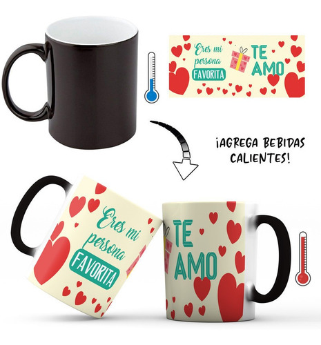 Mug Mágico Taza Amor Regalo San Valentin Parejas 009