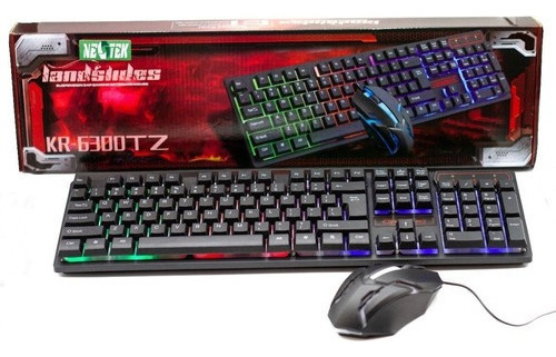 Kit Teclado Mouse Gamer Retroiluminado Membrana