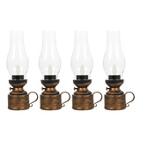 Lámpara De Aceite Led Vintage Decor, 4 Unidades