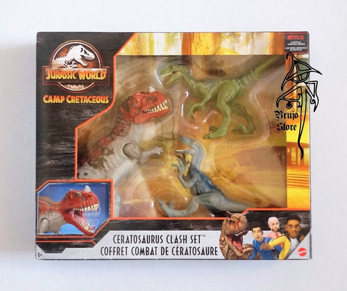 Figura Jurassic World Ceratosaurus Clash 3pack Brujostore