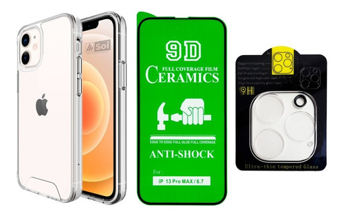 Estuche + Camara + Ceramico Brillante Compatible Para iPhone