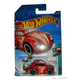 Bochito Volkswagen Beetle Rojo Hot Wheels 1/64 Impecable 