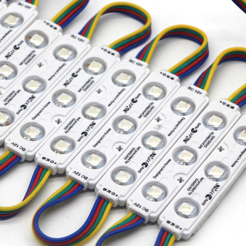 Modulo Led 7014 Con Lupa 12v Rgb Multicolor Carteles X 50u 