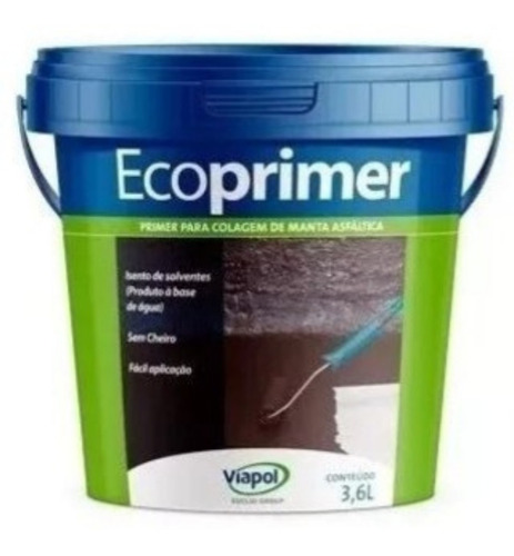 Ecoprimer Viapol Primer P/ Manta Asfáltica Galão 3,6 Litros