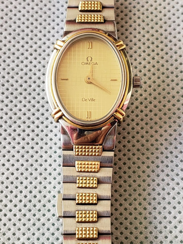 Reloj De Dama Omega Acero Oro De Ville Gilt Quadri