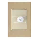 Placa Cristal Dorado Marfil 1 Dimmer Lucek