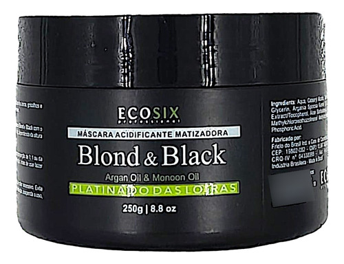 Ecosix Blond & Black Máscara Matizadora Platinum 250 Gr