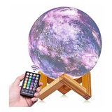 Lámpara Luna Galaxy 16 Colores De Impresión 3d Luz De...
