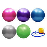 Kit 3 Gym Ball 55, 65, 75cm Bola Yoga Pilates Suica 3 Bombas