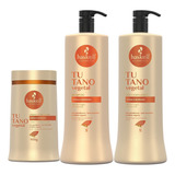  Kit Shampoo Condicionador 1l Máscara 900gr Haskell Tutano