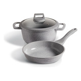 Set Cacerola + Sarten De Ceramica 24cm Premium