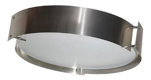 Lámpara Plafón Vidrio Esmerilado Aluminio 43cm Maxxi