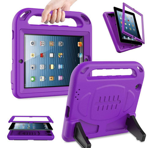 Funda iPad 2, 3, 4 Antigolpes, Con Función Atril/morado