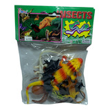 Kit 10 Insetos E Lagarto Brinquedo De Borracha Formiga Grilo