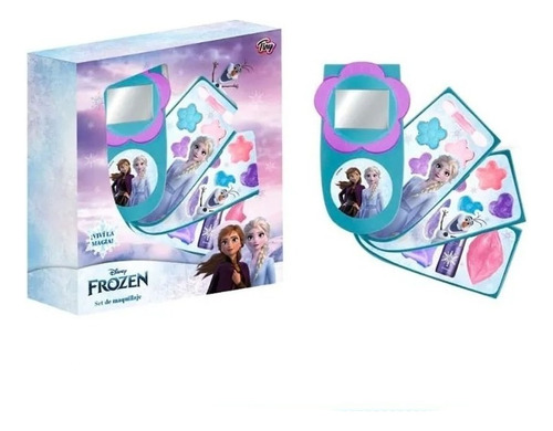 Set De Maquillaje Tiny Frozen Desplegable Espejo 