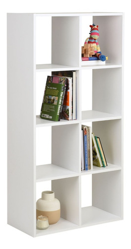 Cubo 8 Estantes Biblioteca Melamina 120x60x30 P/ Colgar 