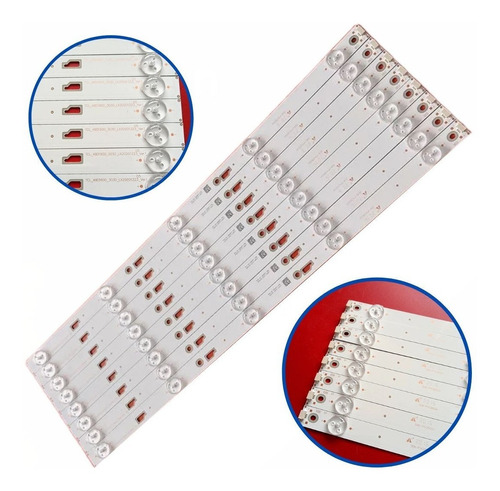 Kit Leds Jvc Si49fs (8 Tiras 5 Leds) - Aluminio, Nuevo Promo