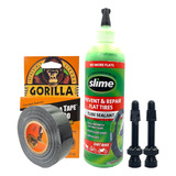 Kit Conversión Tubeless Gorilla Slime Válvulas Bicicleta Mtb