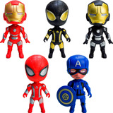 Muñecos Avengers Spiderman Ironman Juguete Souvenir Niño X 3