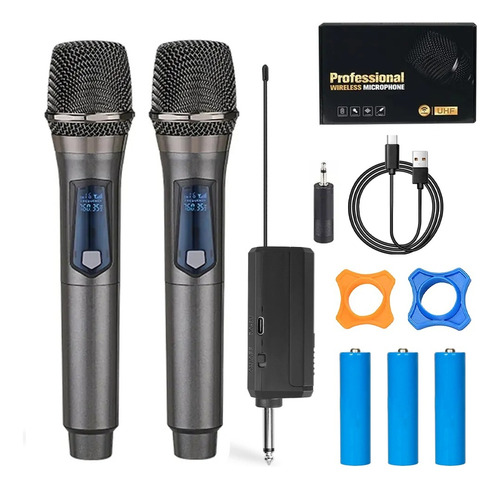 2 Micrófono Inalámbrico Profesional De Karaoke Con Receptor