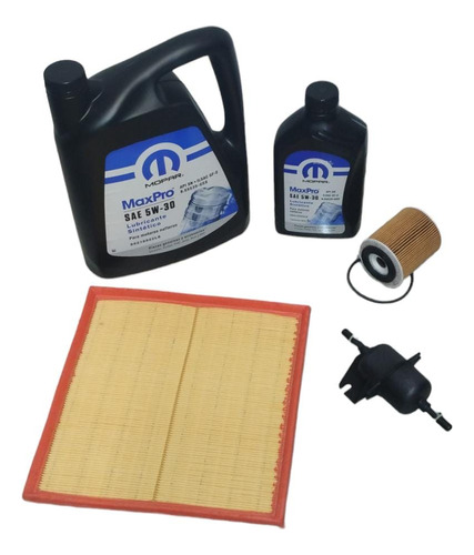 Kit 3 Filtros + Aceite Sintetico 5w30 Mopar Maxpro 5l Fiat