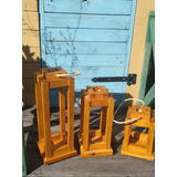 Juego 3 Fanales Farol Porta Vela Deco Apto Ext Int