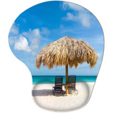 Mouse Pad Ergonomico Almohadilla Para Muneca Diseno Playa