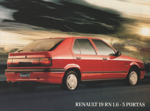 Folder Catálogo Folheto Renault 19 Rn 1.6 5 Portas (rn023)