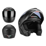 Casco Para Moto Abatible Certificado Dot Monocolor Negro Mate Mocoerl 903 Talla Xl