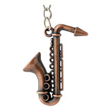 Llavero Para Músico, Saxofón Metálico Color Bronce