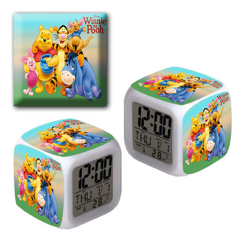 Reloj Despertador Iluminado Winnie The Poo - Varios Diseños 