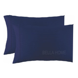 Funda Para Almohada 50x70 Cm X 2 Unidades Color Azul Navy