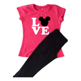 Conjunto Deportivo Jogger Y Camisa Love Orejas De Mujer