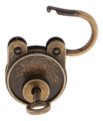 Candado Con Llave Con Forma De Mini Oso De Estilo Antiguo Vi