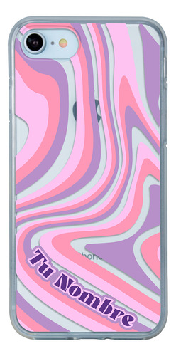 Funda Para iPhone Para Mujer Curvas Lila Con Tu Nombre